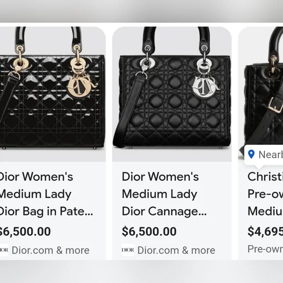 Christian Dior Cannage Lady Dior Gold Enamel Luxury Hand Bag (LIMITED EDITION) - Picture 15 of 16